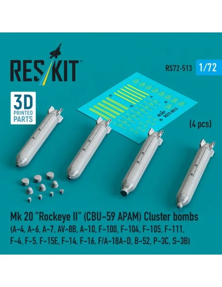 Mk 20 Rockeye II (CBU-59 APAM) Cluster bombs (A-4, A-6, A-7, AV-8B,...