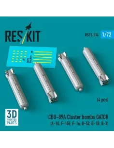 CBU-89A cluster bombs GATOR (4 pcs) (A-10, F-15E, F-16, B-52, B-1B,...