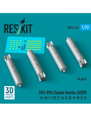 CBU-89A cluster bombs GATOR (4 pcs) (A-10, F-15E, F-16, B-52, B-1B,...