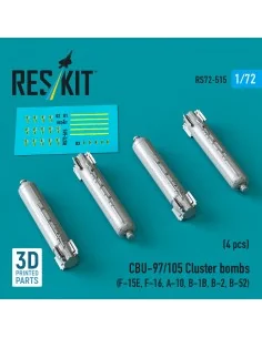 CBU-97/105 cluster bombs (4 pcs) (F-15E, F-16, A-10, B-1B, B-2, B-5...
