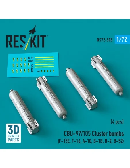 CBU-97/105 cluster bombs (4 pcs) (F-15E, F-16, A-10, B-1B, B-2, B-5...