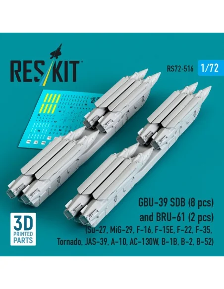 GBU-39 SDB (8 pcs) and BRU-61 (2 pcs) (Su-27, MiG-29, F-16, F-15E, ...