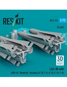 LAU-88 with (2 pcs) AGM-65 Maverick missiles (6 pcs) (A-7D, F-4, A-... 2