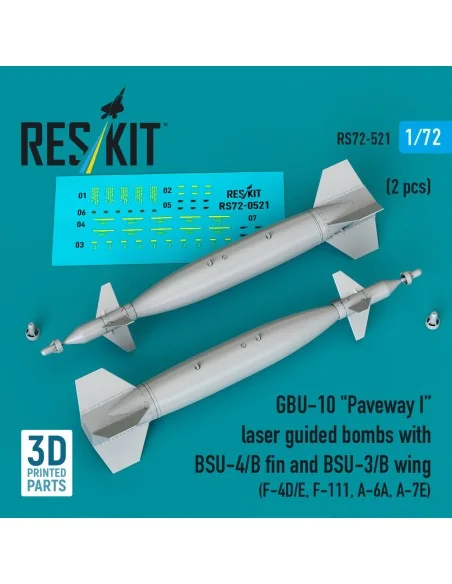 GBU-10 Paveway I laser guided bombs with BSU-4/B fin and BSU-3/B wi...