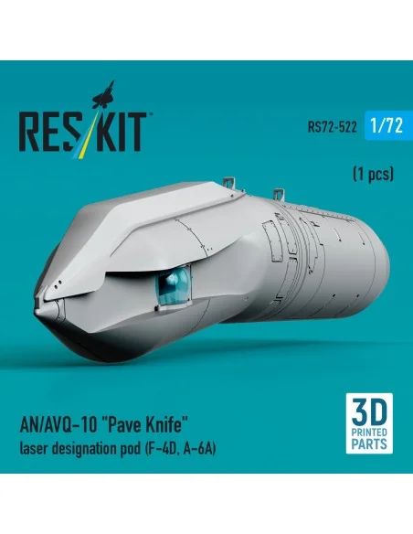 AN/AVQ-10 Pave Knife laser designation pod (1 pcs) (F-4D, A-6A) (3D...