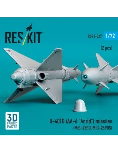 R-40TD (AA-6 Acrid) missiles (2 pcs) (MiG-25PD, MiG-25PDS) (3D Prin... 2