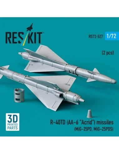 R-40TD (AA-6 Acrid) missiles (2 pcs) (MiG-25PD, MiG-25PDS) (3D Prin...