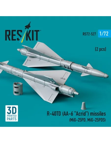 R-40TD (AA-6 Acrid) missiles (2 pcs) (MiG-25PD, MiG-25PDS) (3D Prin...