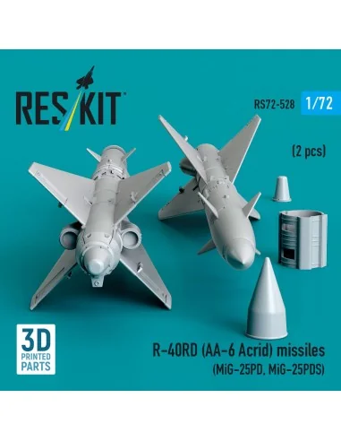 R-40RD (AA-6 Acrid) missiles (2 pcs) (MiG-25PD, MiG-25PDS) (3D Prin...