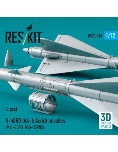 R-40RD (AA-6 Acrid) missiles (2 pcs) (MiG-25PD, MiG-25PDS) (3D Prin...