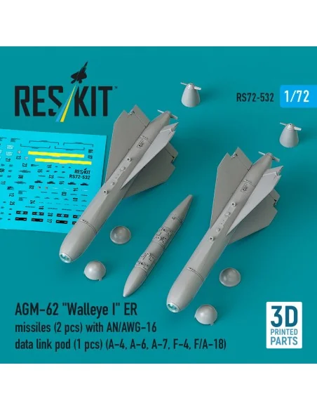 AGM-62 Walleye I ER missiles (2 pcs) with AN/AWG-16 data link pod (...