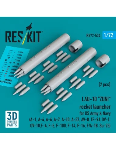 LAU-10 ZUNI rocket launcher for US Army & Navy (2 pcs) (A-1, A-4, A...