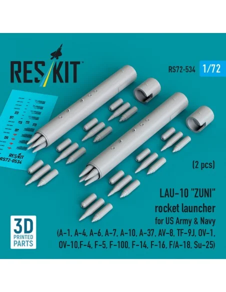 LAU-10 ZUNI rocket launcher for US Army & Navy (2 pcs) (A-1, A-4, A...
