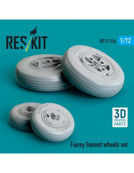 [NO_DESC] Fairey Gannet wheels set (3D Printed), 1/72 - ResKit Mode...