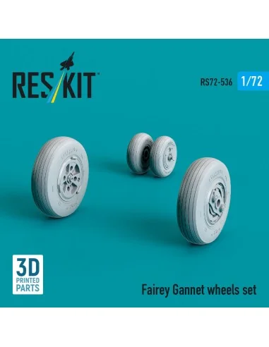 Fairey Gannet wheels set (3D Printed), 1/72 - ResKit Models RS72-0536