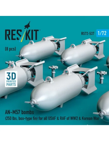 AN-M57 bombs (250 lbs, box-type fin) for all USAF & RAF of WW2 & Ko...