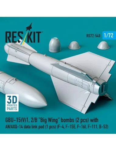 GBU-15(V)1, 2/B Big Wing bombs (2 pcs) with AN/AXQ-14 data link pod...