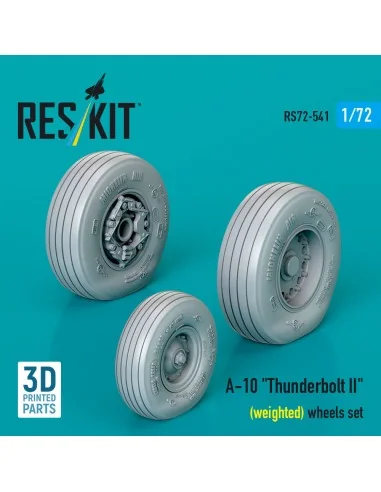 A-10 Thunderbolt II (weighted) wheels set (3D Printed), 1/72 - ResK...