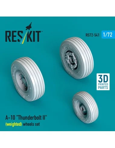 A-10 Thunderbolt II (weighted) wheels set (3D Printed), 1/72 - ResK...