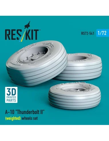 A-10 Thunderbolt II (weighted) wheels set (3D Printed), 1/72 - ResK...