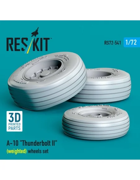 A-10 Thunderbolt II (weighted) wheels set (3D Printed), 1/72 - ResK...