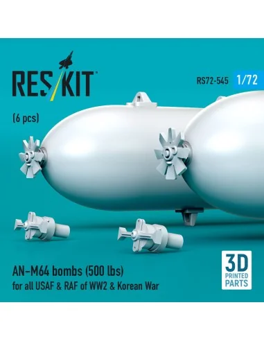 AN-M64 bombs (500 lbs) for all USAF & RAF of WW2 & Korean War (6 pc...
