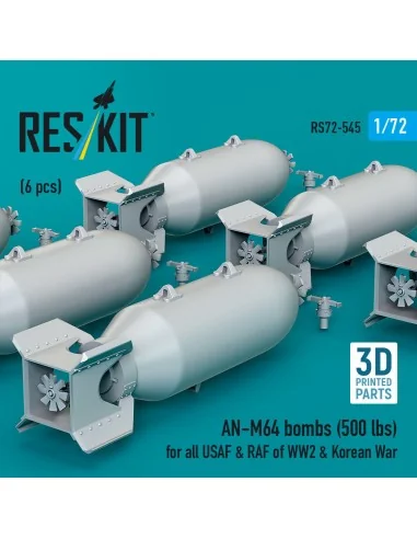 AN-M64 bombs (500 lbs) for all USAF & RAF of WW2 & Korean War (6 pc...