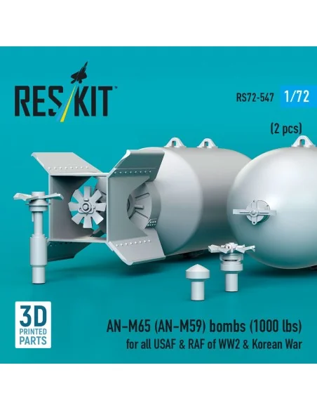 AN-M65 (AN-M59) bombs (1000 lbs) for all USAF & RAF of WW2 & Korean...