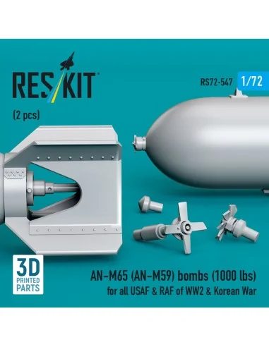 AN-M65 (AN-M59) bombs (1000 lbs) for all USAF & RAF of WW2 & Korean...