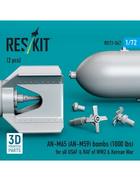 AN-M65 (AN-M59) bombs (1000 lbs) for all USAF & RAF of WW2 & Korean...