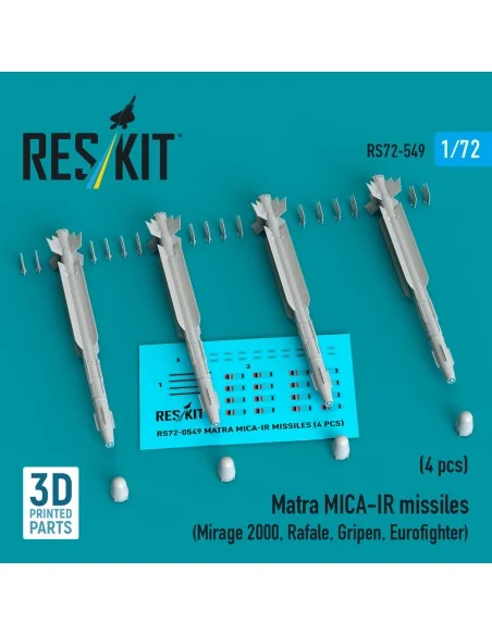 Matra MICA-IR missiles (4 pcs) (Mirage 2000, Rafale, Gripen, Eurofi...