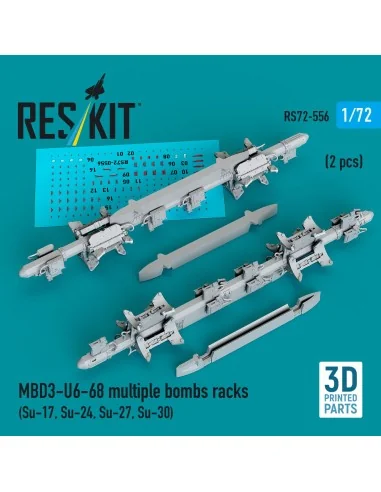 MBD3-U6-68 multiple bombs racks (2 pcs) (Su-17, Su-24, Su-27, Su-30...