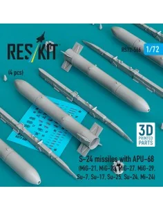 S-24 missiles with APU-68 (4 pcs) (MiG-21, MiG-23, MiG-27, MiG-29, ...
