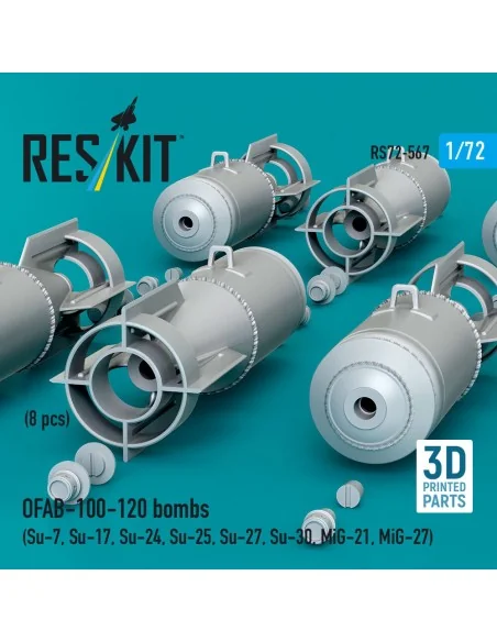 OFAB-100-120 bombs (8 pcs) (Su-7, Su-17, Su-24, Su-25, Su-27, Su-30...