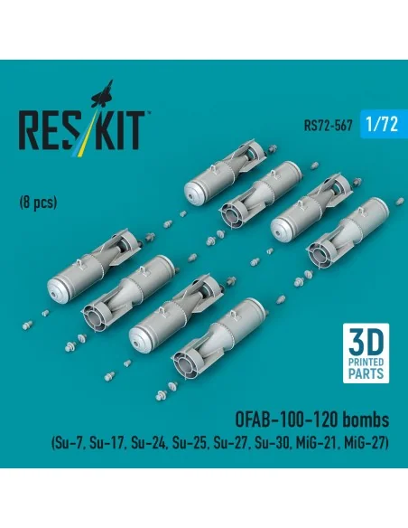 OFAB-100-120 bombs (8 pcs) (Su-7, Su-17, Su-24, Su-25, Su-27, Su-30...