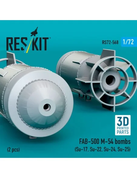 FAB-500 M-54 bombs (2 pcs) (Su-17, Su-22, Su-24, Su-25) (3D Printed...