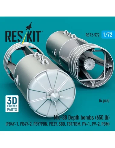 Mk-38 Depth bombs (650 lb) (4 pcs) (PB4Y-1, PB4Y-2, PBY/PBN, PB2Y, ...