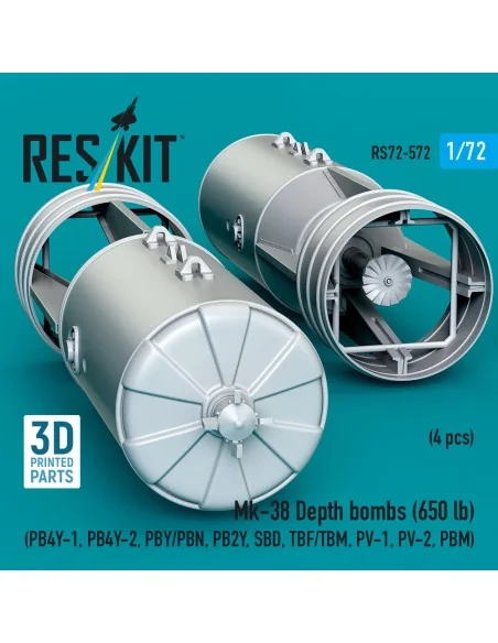 Mk-38 Depth bombs (650 lb) (4 pcs) (PB4Y-1, PB4Y-2, PBY/PBN, PB2Y, ...