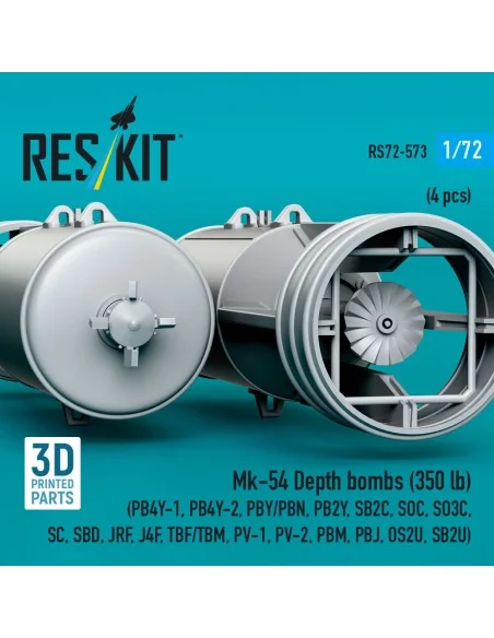 Mk-54 Depth bombs (350 lb) (4 pcs) (PB4Y-1, PB4Y-2, PBY/PBN, PB2Y, ...