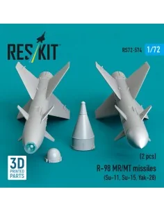 R-98 MR/MT missiles (2 pcs) (Su-11, Su-15, Yak-28) (3D Printed), 1/... 2