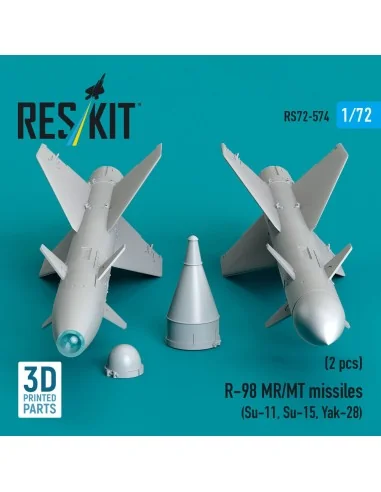 R-98 MR/MT missiles (2 pcs) (Su-11, Su-15, Yak-28) (3D Printed), 1/...