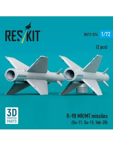 R-98 MR/MT missiles (2 pcs) (Su-11, Su-15, Yak-28) (3D Printed), 1/...