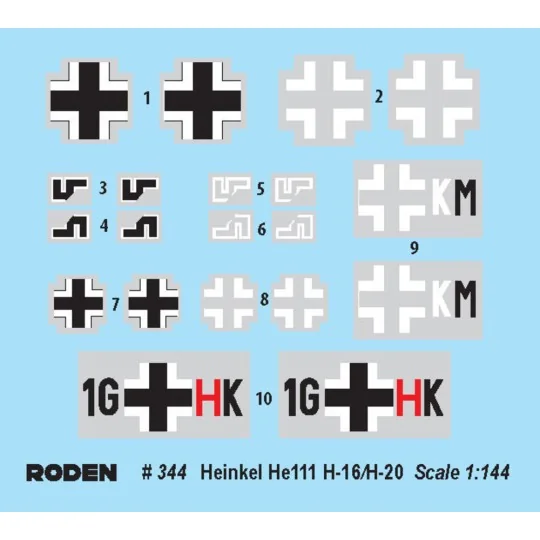 Heinkel He111 H-16/-20, 1/144 - Roden 344 Heinkel He111 H-16/-20, 1/144 - Roden 344
