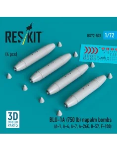 BLU-1A (750 lb) napalm bombs (4 pcs) (A-1, A-4, A-7, A-26K, B-57, F...