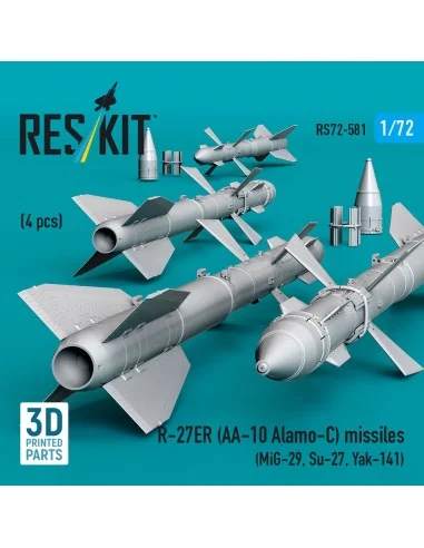 [NO_DESC] R-27ER (AA-10 Alamo-C) missiles (4 pcs) (MiG-29, Su-27, Y...