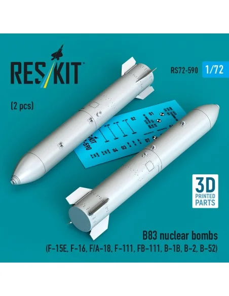 B83 nuclear bombs (2 pcs) (F-15E, F-16, F/A-18, F-111, FB-111, B-1B...