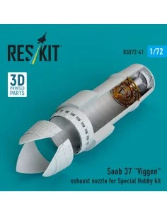 Saab 37 Viggen exhaust nozzle for Special Hobby kit (3D Printed), 1...