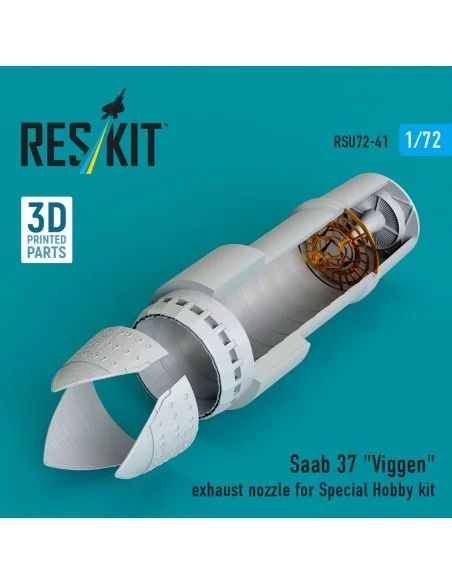 Saab 37 Viggen exhaust nozzle for Special Hobby kit (3D Printed), 1...