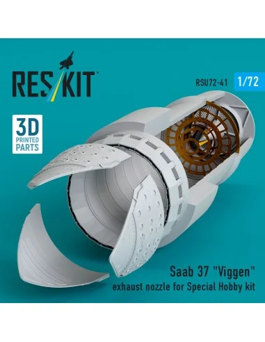 Saab 37 Viggen exhaust nozzle for Special Hobby kit (3D Printed), 1...