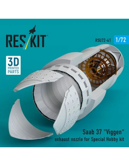 Saab 37 Viggen exhaust nozzle for Special Hobby kit (3D Printed), 1...